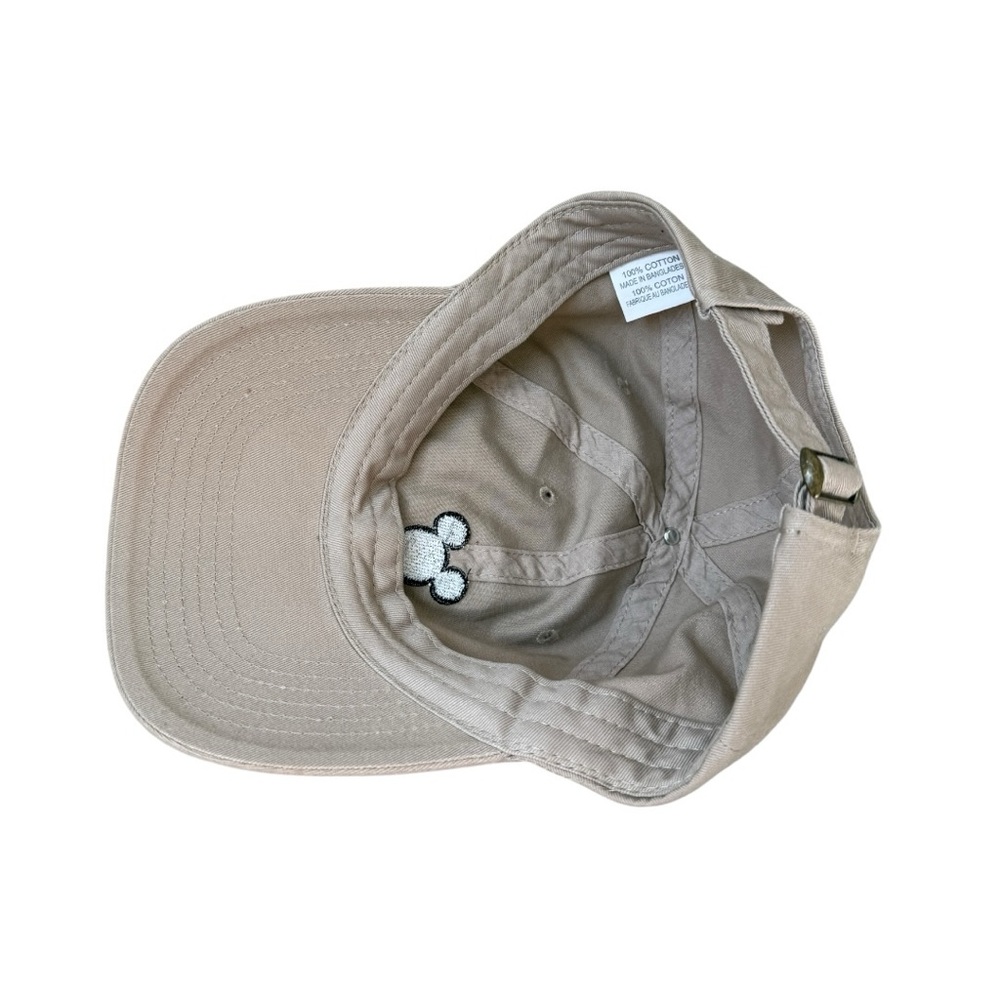Walt Disney World Mickey Mouse Logo Cream Hat Embroidered Neutral Basic OS - Picture 6 of 10